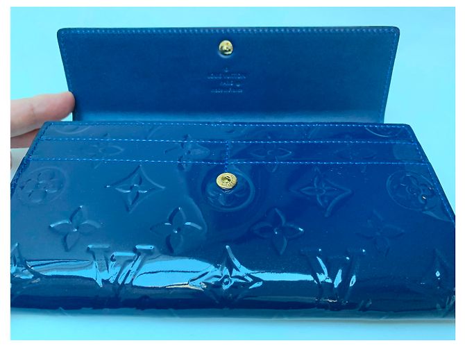 Louis Vuitton SARAH Brieftasche Monogram Verni Blue M61227 Blau - Ansicht 3
