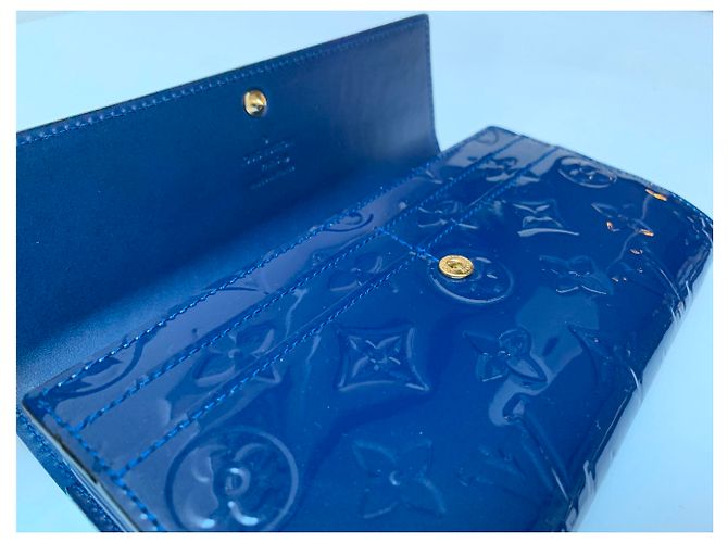 Louis Vuitton SARAH Brieftasche Monogram Verni Blue M61227 Blau - Ansicht 4
