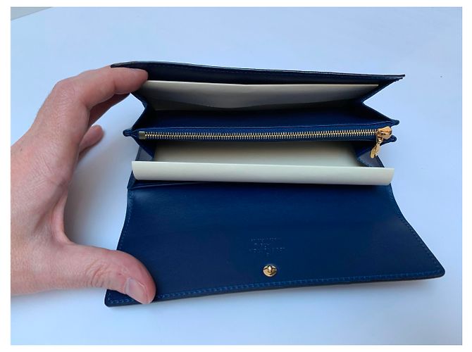 Louis Vuitton SARAH Brieftasche Monogram Verni Blue M61227 Blau - Ansicht 5