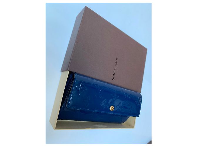 Louis Vuitton SARAH Brieftasche Monogram Verni Blue M61227 Blau - Ansicht 6