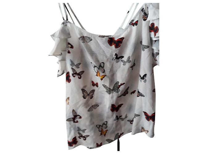 Top de seda blanco The Kooples - vista 2