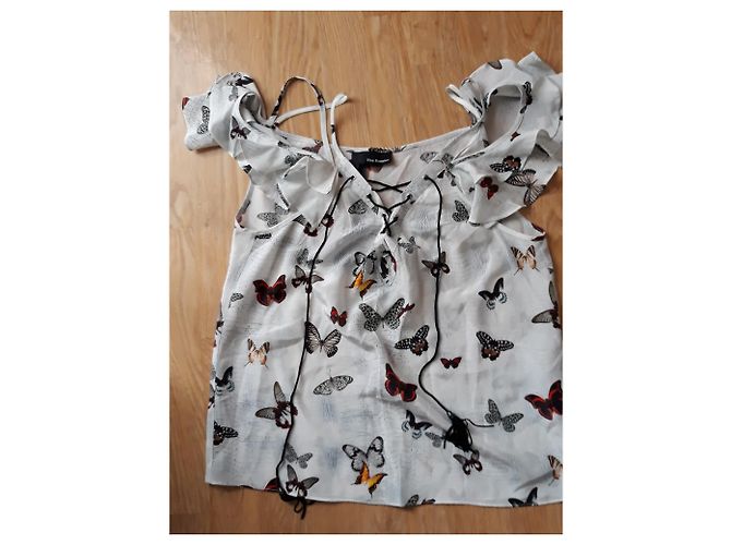 Top de seda blanco The Kooples - vista 3