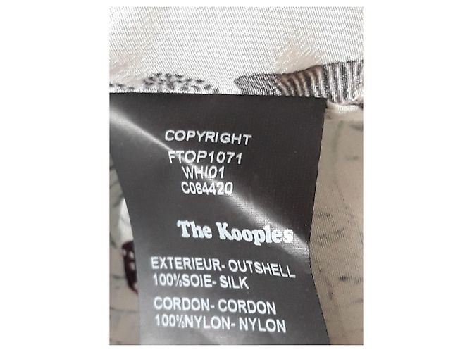 Top de seda blanco The Kooples - vista 5