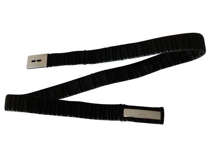 Cinturón de cuero elástico GUCCI Negro - vista 2