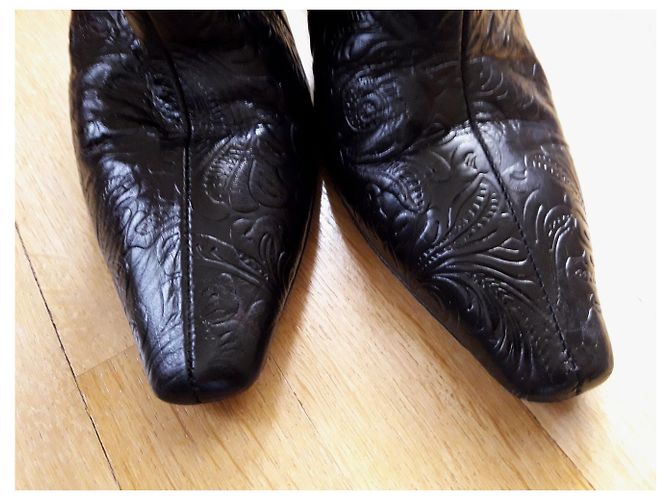 Botines Stéphane Kelian de piel de cordero negra 39 Negro - vista 6