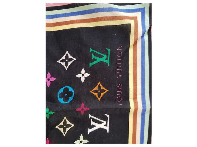 Louis Vuitton Carré foulard monogramme Noir - vue 2