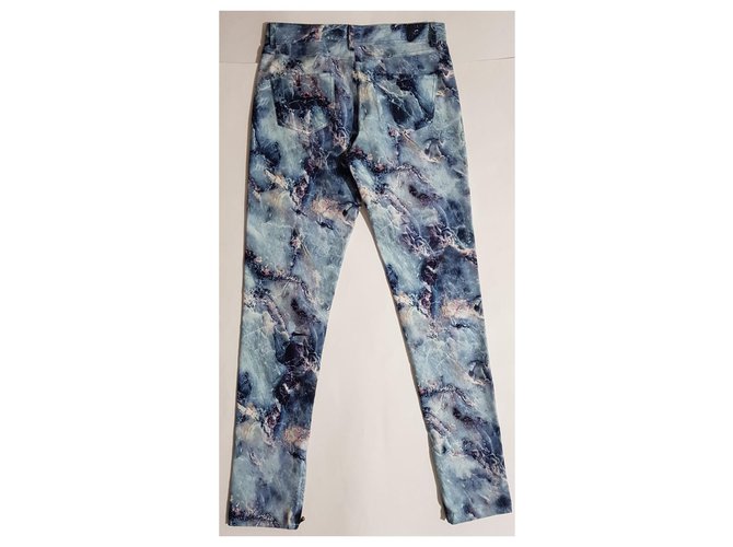 Calça Msgm Azul Multicor de Algodão - vista 2
