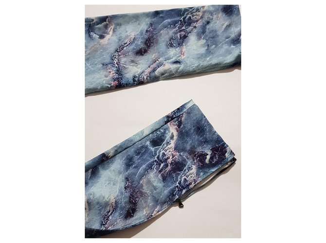 Calça Msgm Azul Multicor de Algodão - vista 4