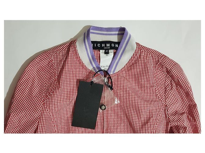 John Richmond Jacket Red Multicolore Polyester Multiple colors - view 3