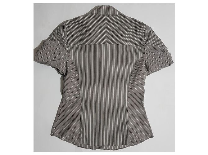 Camisa Karen Millen a rayas de algodón Gris Multicolor - vista 2
