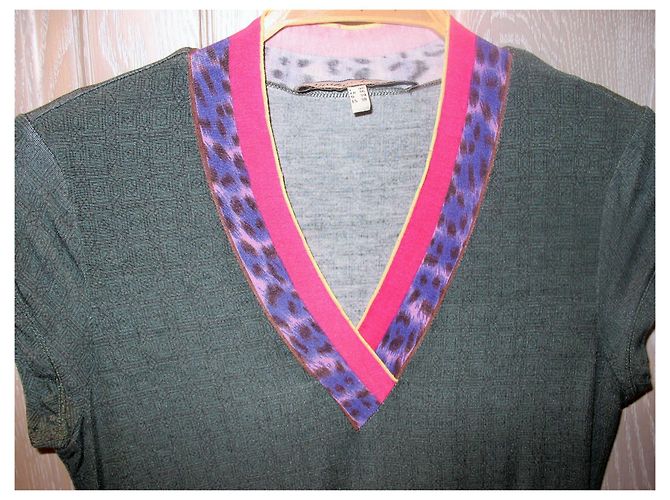 Autre Marque Schlange Milano mehrfarbiges Kleid Grau - Ansicht 2