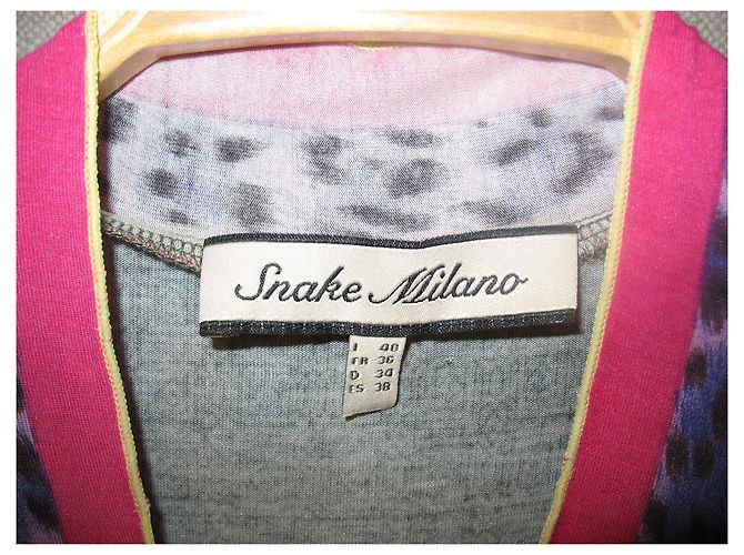Autre Marque Schlange Milano mehrfarbiges Kleid Grau - Ansicht 3