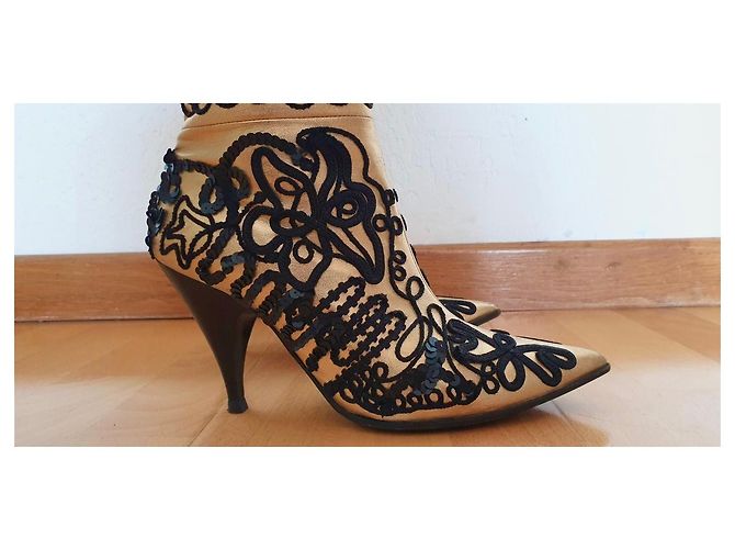 Patrick Cox Oberschenkelstiefel Schwarz Golden - Ansicht 11