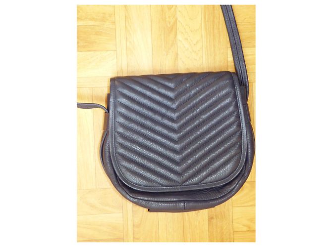 Borsa a tracolla One Step in pelle blu navy - vista 11