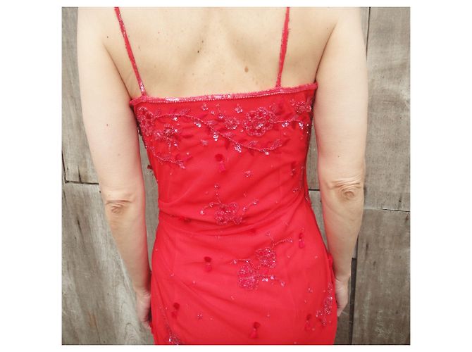Autre Marque Bellville Sassoon - Lorcan Mullany - Verziertes Perlenkleid Rot - Ansicht 4