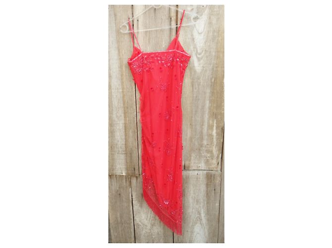 Autre Marque Bellville Sassoon - Lorcan Mullany - Verziertes Perlenkleid Rot - Ansicht 6