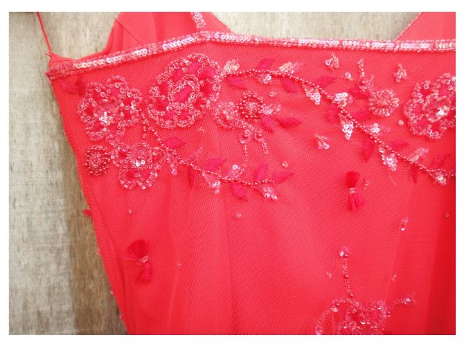 Autre Marque Bellville Sassoon - Lorcan Mullany - Verziertes Perlenkleid Rot - Ansicht 7