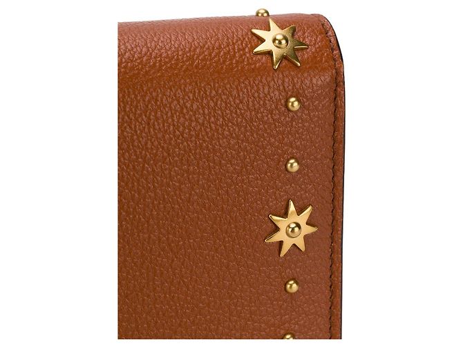Portafoglio Pandora in pelle marrone con borchie e catena Givenchy - vista 3