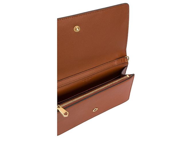 Portafoglio Pandora in pelle marrone con borchie e catena Givenchy - vista 4