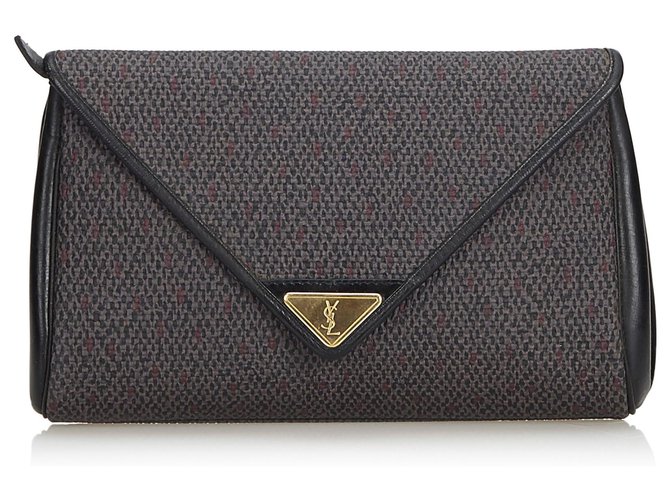 ysl grey clutch