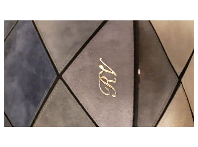 Borsa Roger Vivier Prisma in camoscio blu e grigio Multicolore - vista 13