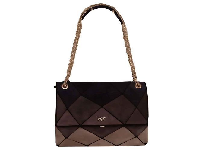 Borsa Roger Vivier Prisma in camoscio blu e grigio Multicolore - vista 2