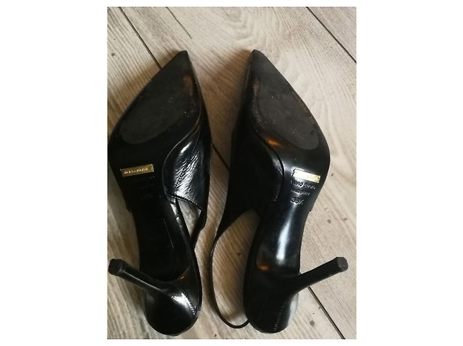 Décolleté in pelle nera Dolce & Gabbana Nero - vista 3