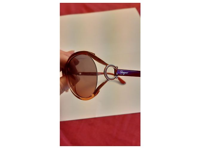 Gafas de sol Salvatore Ferragamo rojas - vista 10