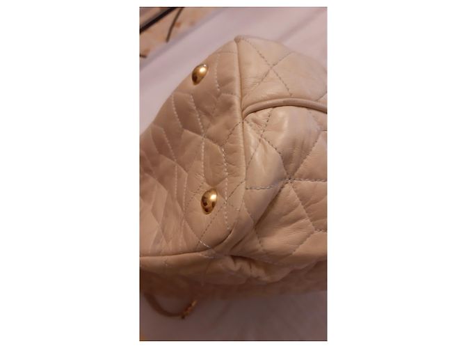 Miu Miu Ledertasche Creme Roh - Ansicht 3