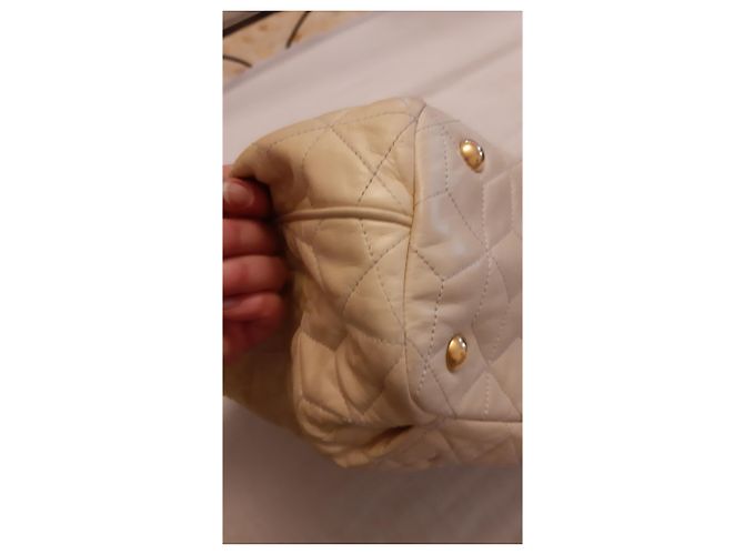 Miu Miu Ledertasche Creme Roh - Ansicht 4