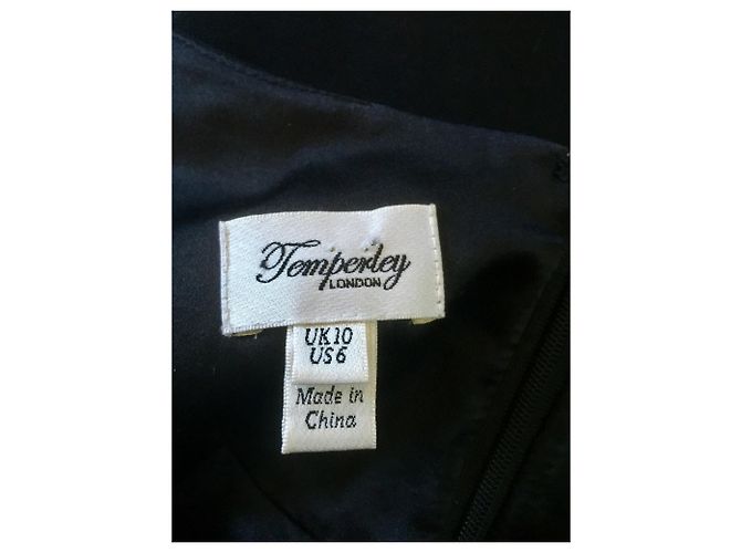 Vestito nero Temperley London in seta e viscosa - vista 7