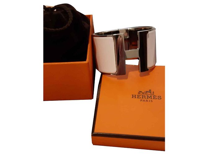 Hermès Pulsera Hermes clic H Blanco - vista 2