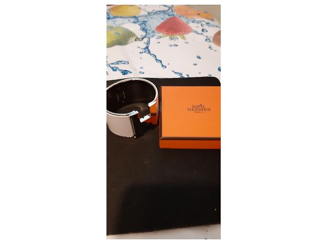 Hermès Pulsera Hermes clic H Blanco - vista 3
