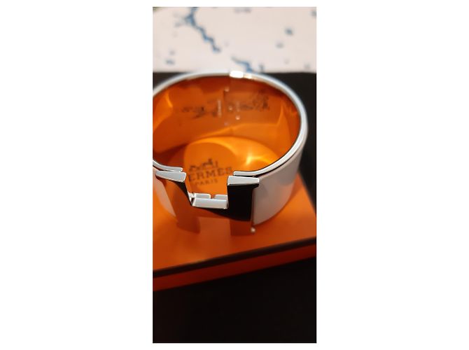 Hermès Pulsera Hermes clic H Blanco - vista 6