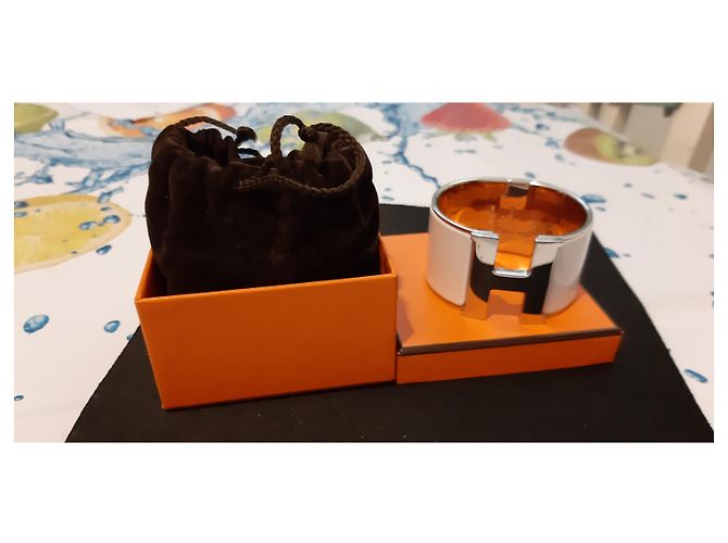 Hermès Pulsera Hermes clic H Blanco - vista 7