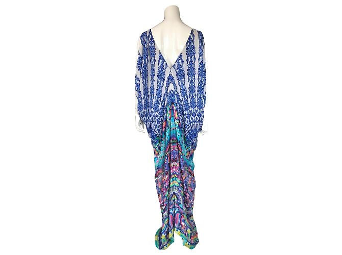 Autre Marque Kaftan Camilla de crepe de chine con forro de seda Multicolor - vista 2