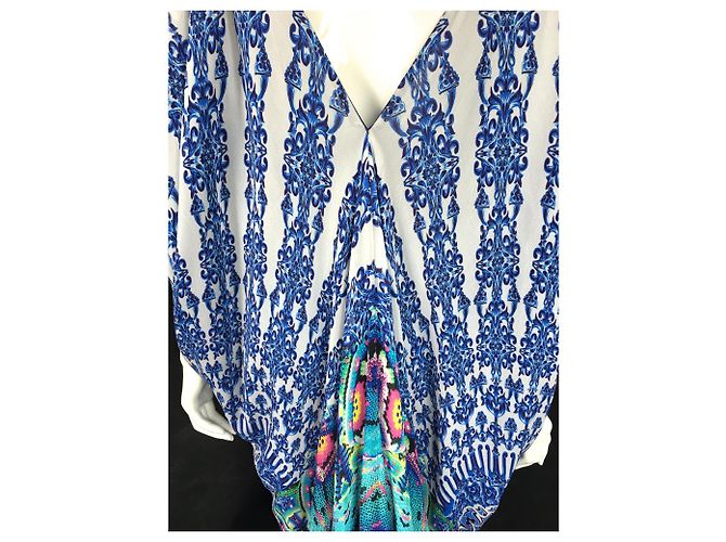 Autre Marque Kaftan Camilla de crepe de chine con forro de seda Multicolor - vista 4