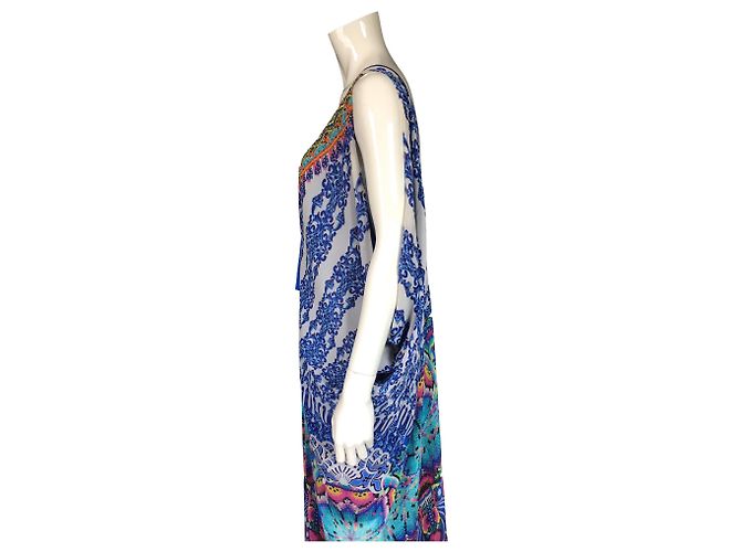 Autre Marque Kaftan Camilla de crepe de chine con forro de seda Multicolor - vista 5