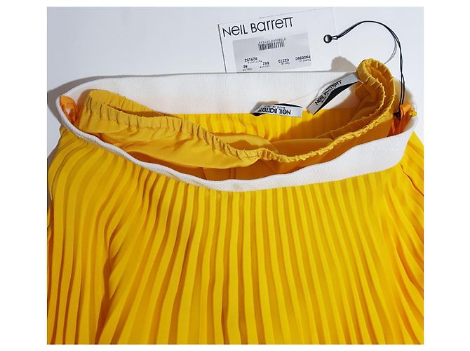 Falda plisada amarilla Neil Barrett Amarillo - vista 3