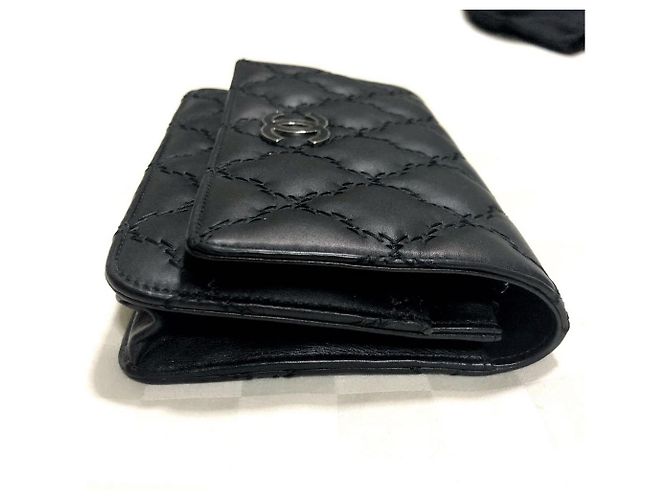 Portafoglio nero Chanel su catena - vista 6