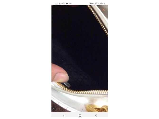 Borsa a mano Lady Dior Dior in vernice bianca Bianco - vista 4