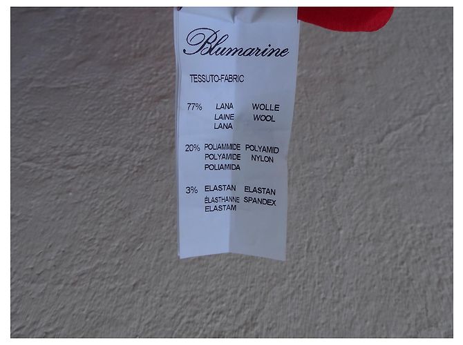 Blumarine Kleid Rot aus Wolle Mehrfarben - Ansicht 11