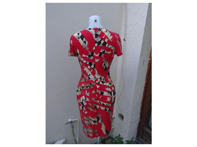 Blumarine Kleid Rot aus Wolle Mehrfarben - Ansicht 5