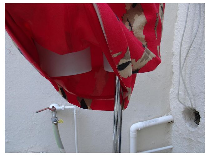 Blumarine Kleid Rot aus Wolle Mehrfarben - Ansicht 8