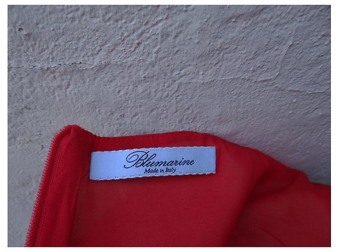 Blumarine Kleid Rot aus Wolle Mehrfarben - Ansicht 9