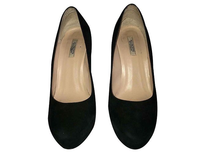 Décolleté All Saints in camoscio nero - vista 2