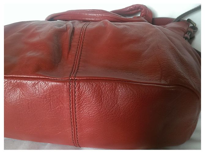 Borsa a mano Lancel Angelina in pelle rossa Rosso - vista 3