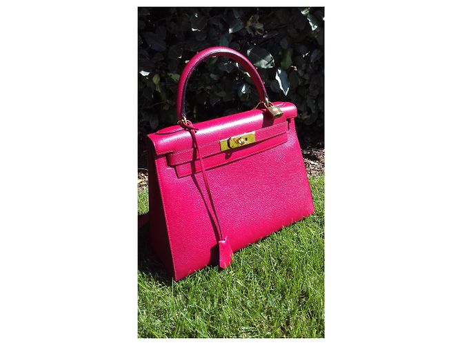Hermès Borsa Kelly Sellier Hermes Red Gold Hdw Rosso - vista 16