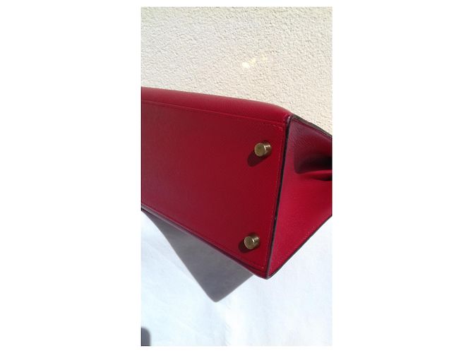 Hermès Borsa Kelly Sellier Hermes Red Gold Hdw Rosso - vista 4