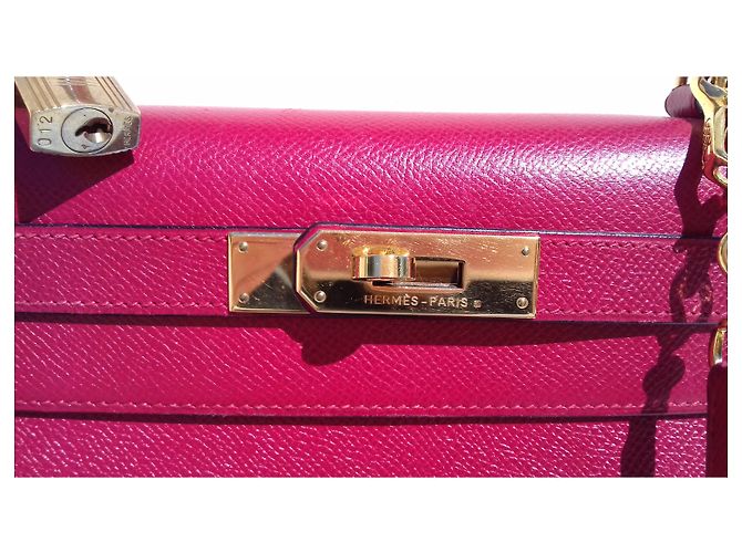 Hermès Borsa Kelly Sellier Hermes Red Gold Hdw Rosso - vista 9